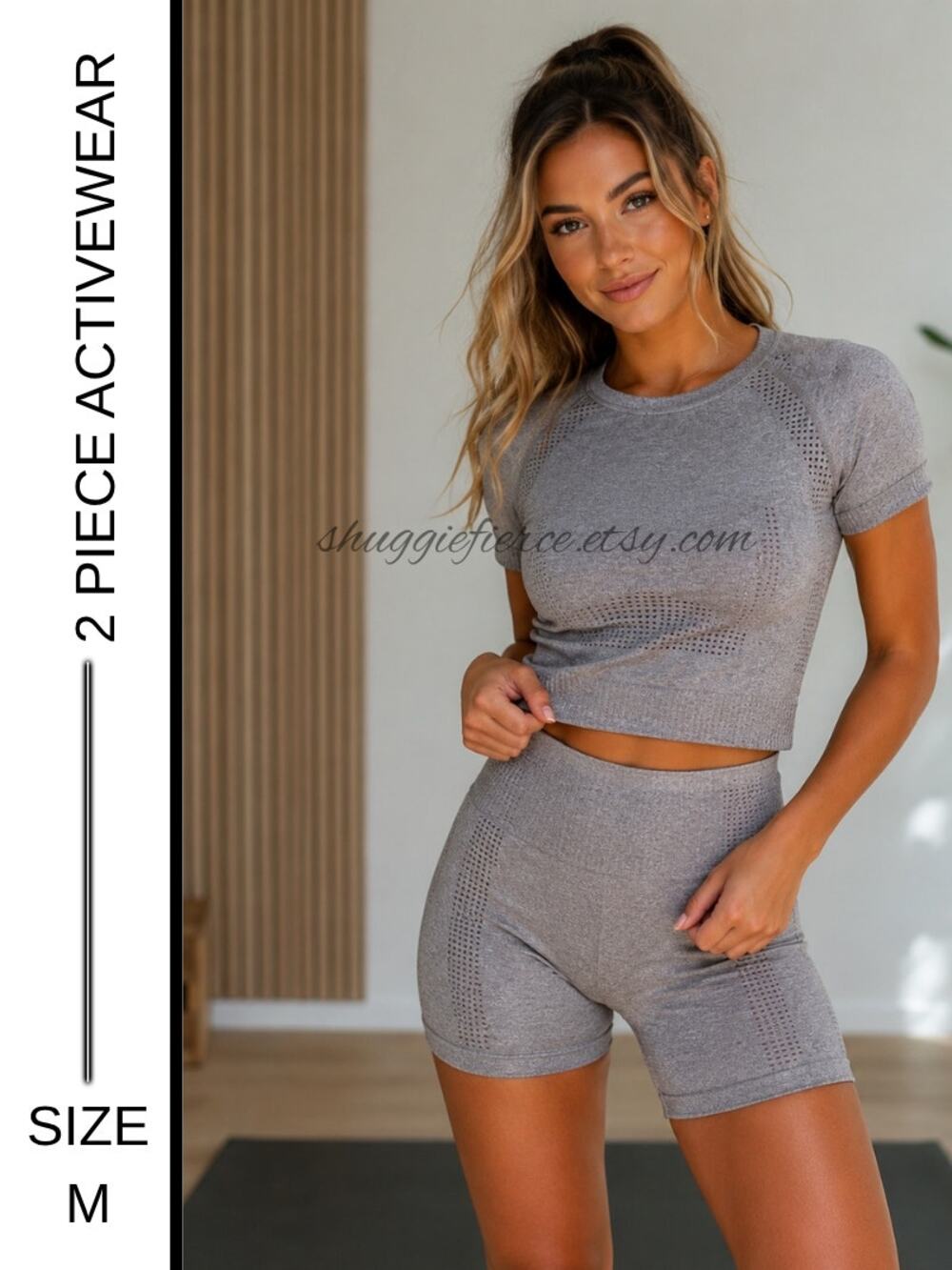 MSRP: $49 | ✨ Boutique Heather Gray Workout Set – Size M | NIPB Athletic Set ✨